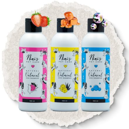 Hipoallergén kutyasampon Nini's PET CARE TRIPLA TESZTER CSOMAG 3*100 ml