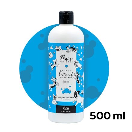 Hipoallergén kutyasampon Nini's PET CARE UTÁNTÖLTŐ "TENGERI SZELLŐ" 500 ml